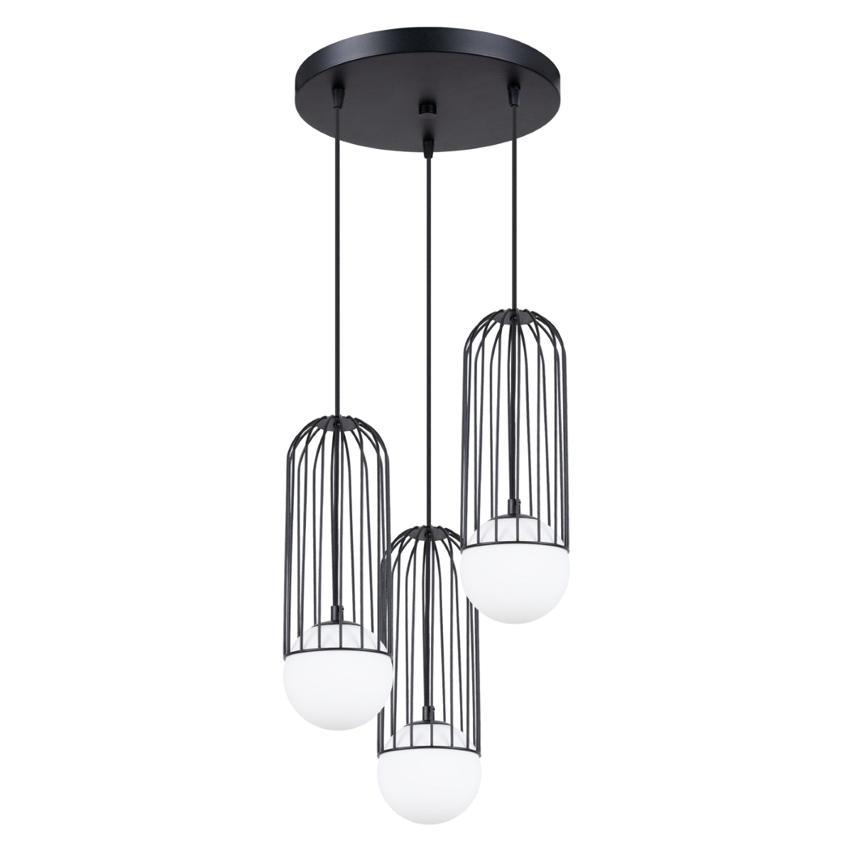 Pendelleuchte BRINA 3P Schwarz Sollux Lighting