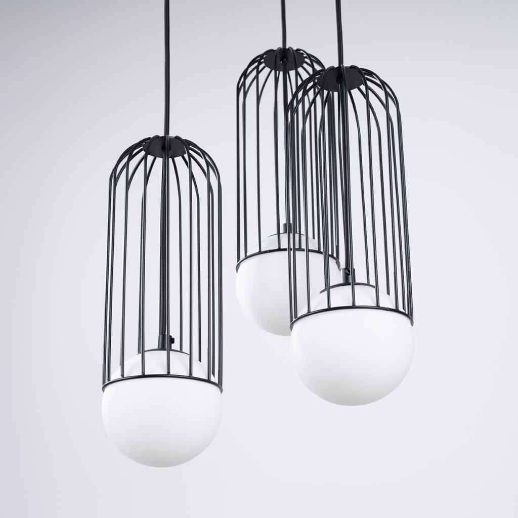 Pendelleuchte BRINA 3P Schwarz Sollux Lighting
