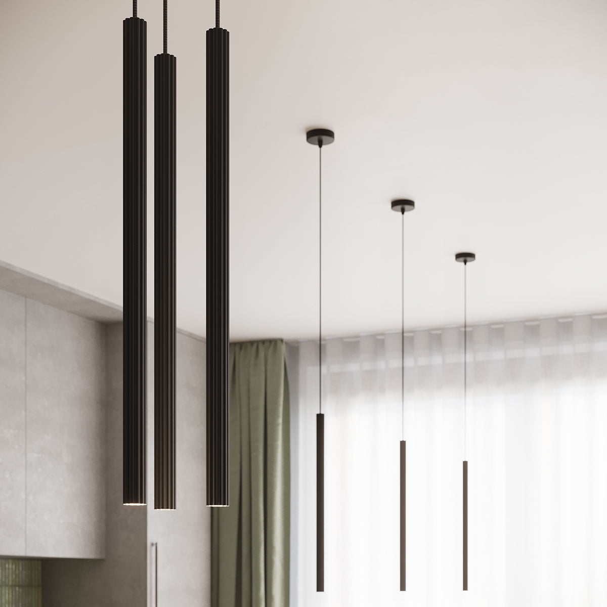 Pendelleuchte ARCHE 1 Schwarz Sollux Lighting