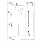 Pendelleuchte ARCHE 3P Weiß Sollux Lighting