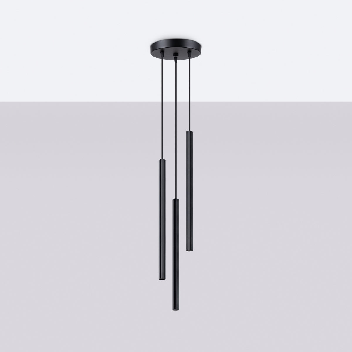 Pendelleuchte ARCHE 3P Schwarz Sollux Lighting
