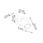 Wandleuchte FAGER 1 Schwarz Sollux Lighting
