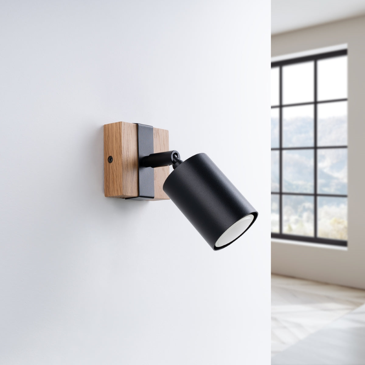 Wandleuchte FAGER 1 Schwarz Sollux Lighting