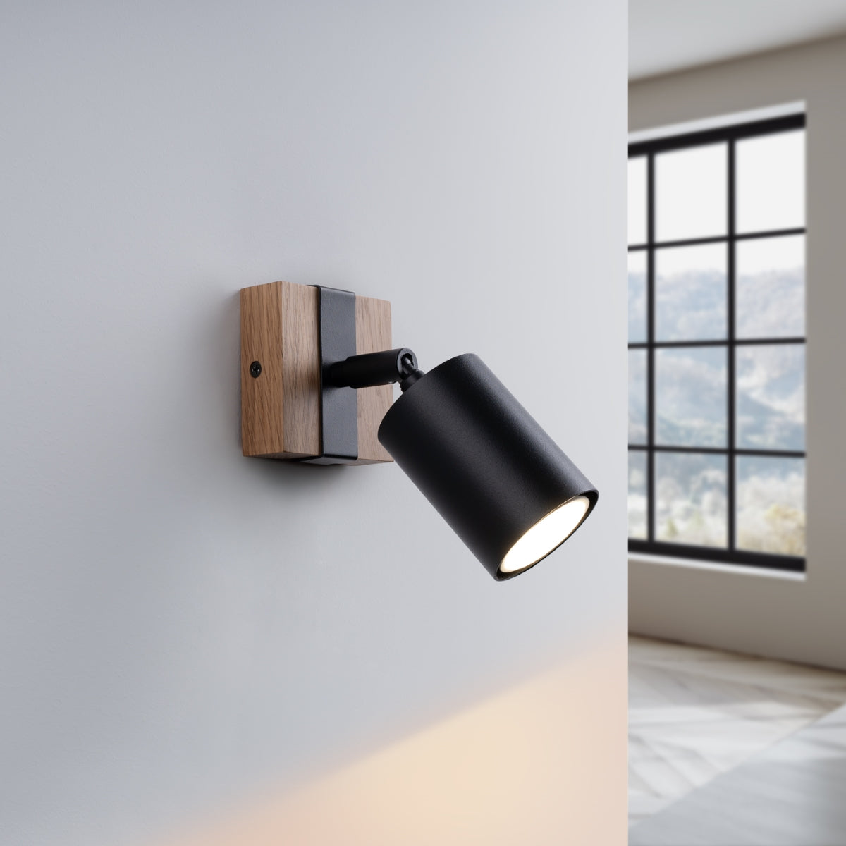 Wandleuchte FAGER 1 Schwarz Sollux Lighting