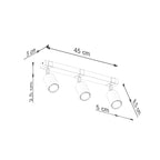Deckenleuchte - Spot - Strahler FAGER 3 Schwarz Sollux Lighting