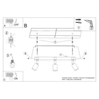 Deckenleuchte - Spot - Strahler FAGER 3 Schwarz Sollux Lighting