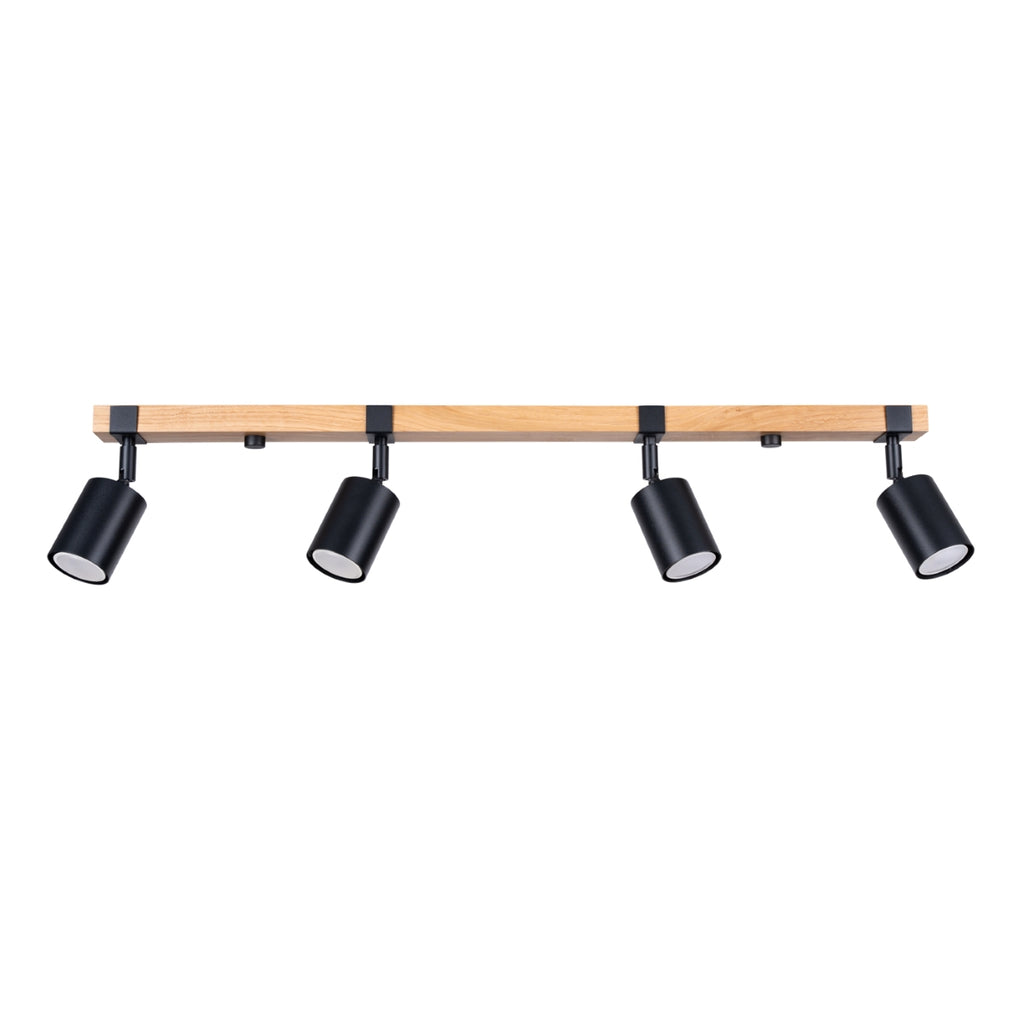 Deckenleuchte - Spot - Strahler FAGER 4L Schwarz Sollux Lighting