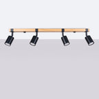 Deckenleuchte - Spot - Strahler FAGER 4L Schwarz Sollux Lighting