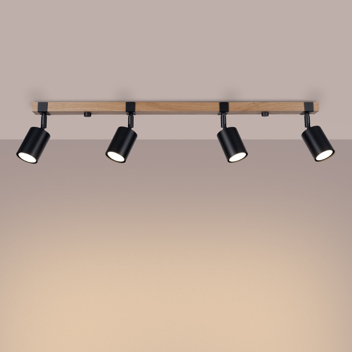 Deckenleuchte - Spot - Strahler FAGER 4L Schwarz Sollux Lighting