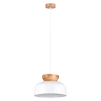 Pendelleuchte MARION Weiß & Holz Sollux Lighting