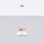 Pendelleuchte MARION Weiß & Holz Sollux Lighting