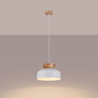 Pendelleuchte MARION Weiß & Holz Sollux Lighting
