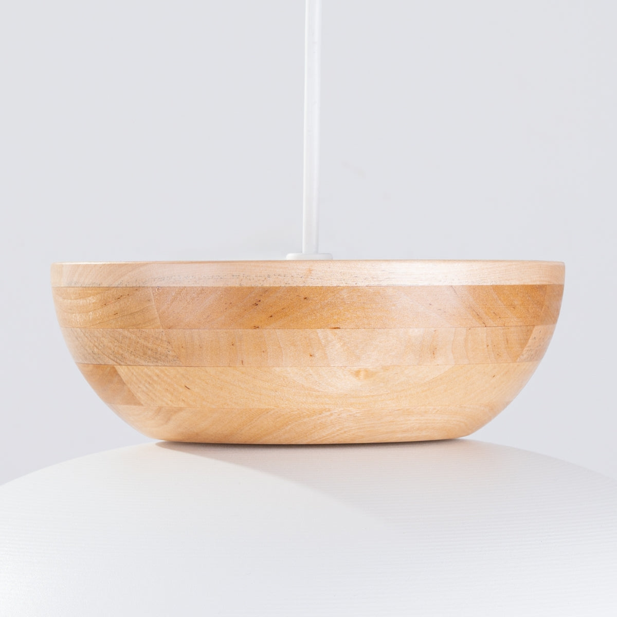 Pendelleuchte MARION Weiß & Holz Sollux Lighting