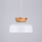 Pendelleuchte MARION Weiß & Holz Sollux Lighting