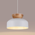 Pendelleuchte MARION Weiß & Holz Sollux Lighting