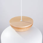 Pendelleuchte MARION Weiß & Holz Sollux Lighting
