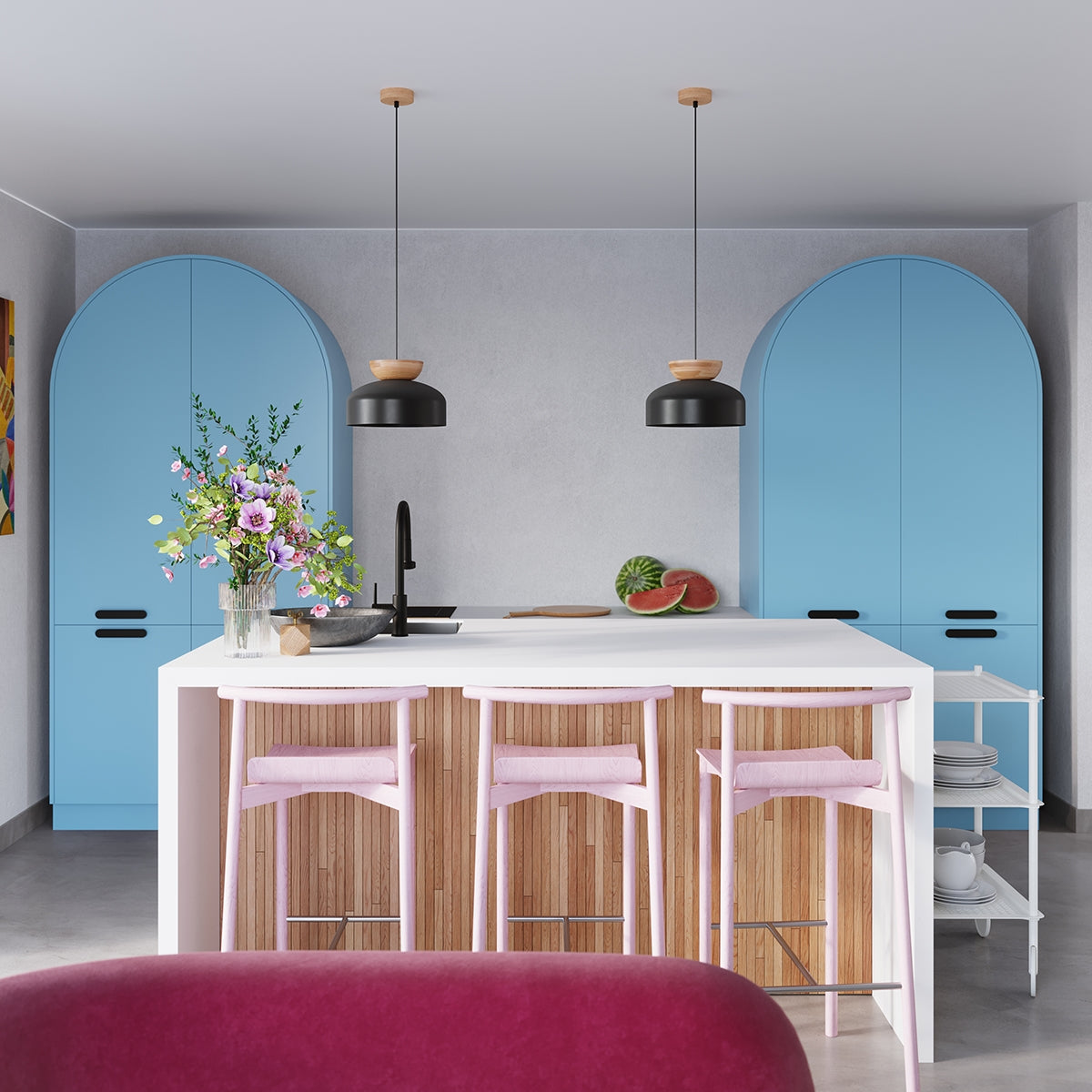 Pendelleuchte MARION Schwarz & Holz Sollux Lighting