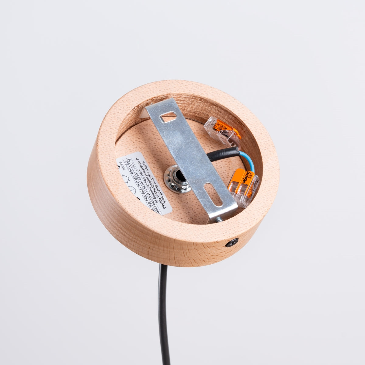 Pendelleuchte MARION Schwarz & Holz Sollux Lighting