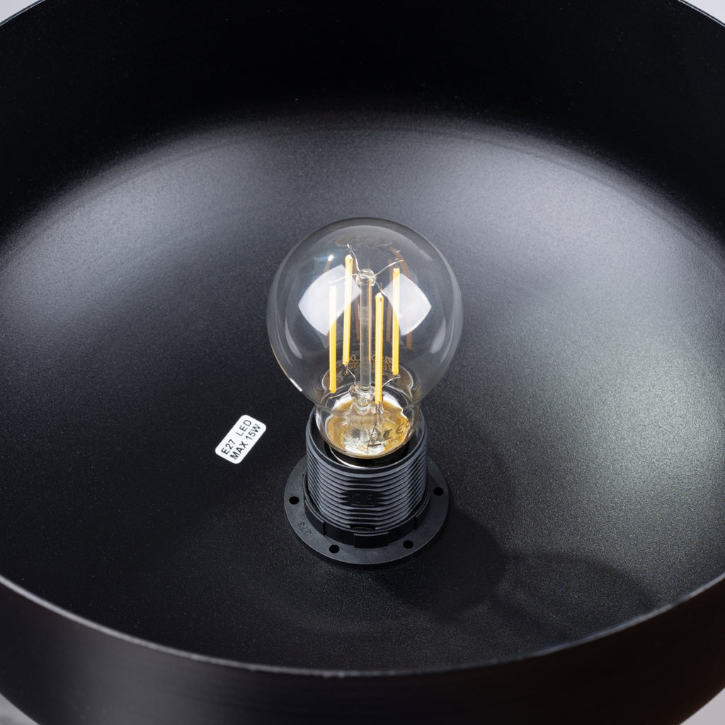 Pendelleuchte MARION Schwarz & Holz Sollux Lighting