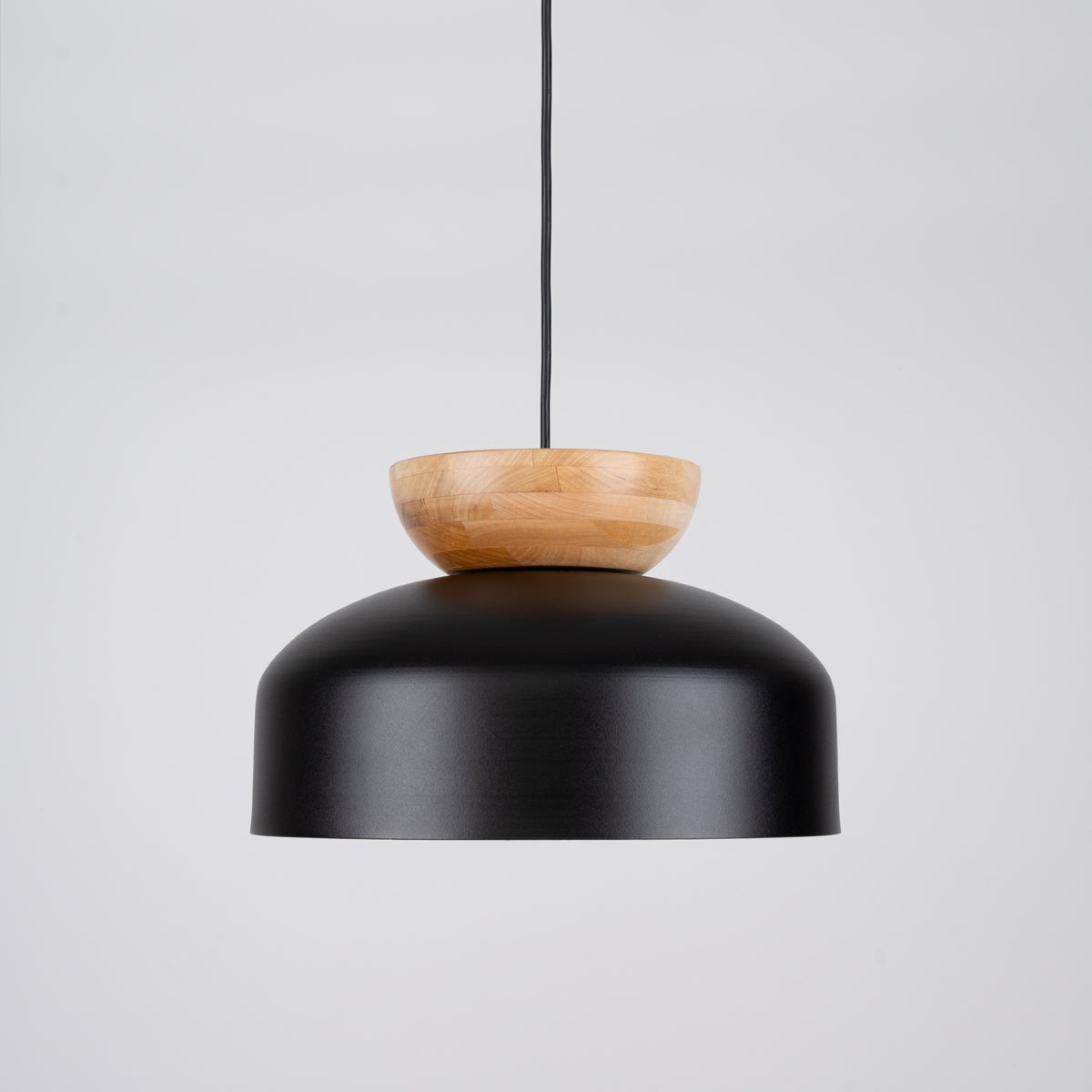 Pendelleuchte MARION Schwarz & Holz Sollux Lighting