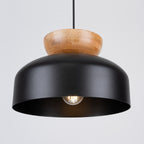 Pendelleuchte MARION Schwarz & Holz Sollux Lighting