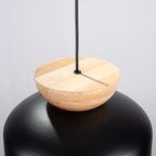 Pendelleuchte MARION Schwarz & Holz Sollux Lighting