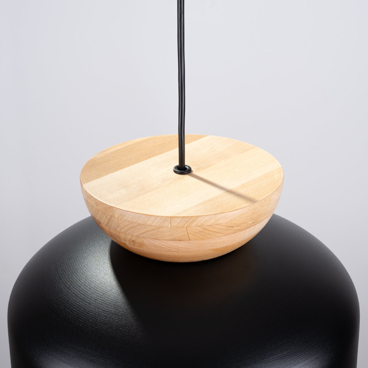 Pendelleuchte MARION Schwarz & Holz Sollux Lighting