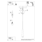 Pendelleuchte ELECTRA Schwarz Beton Sollux Lighting