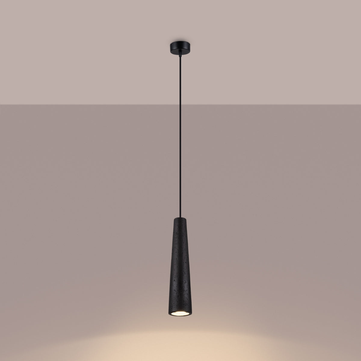Pendelleuchte ELECTRA Schwarz Beton Sollux Lighting