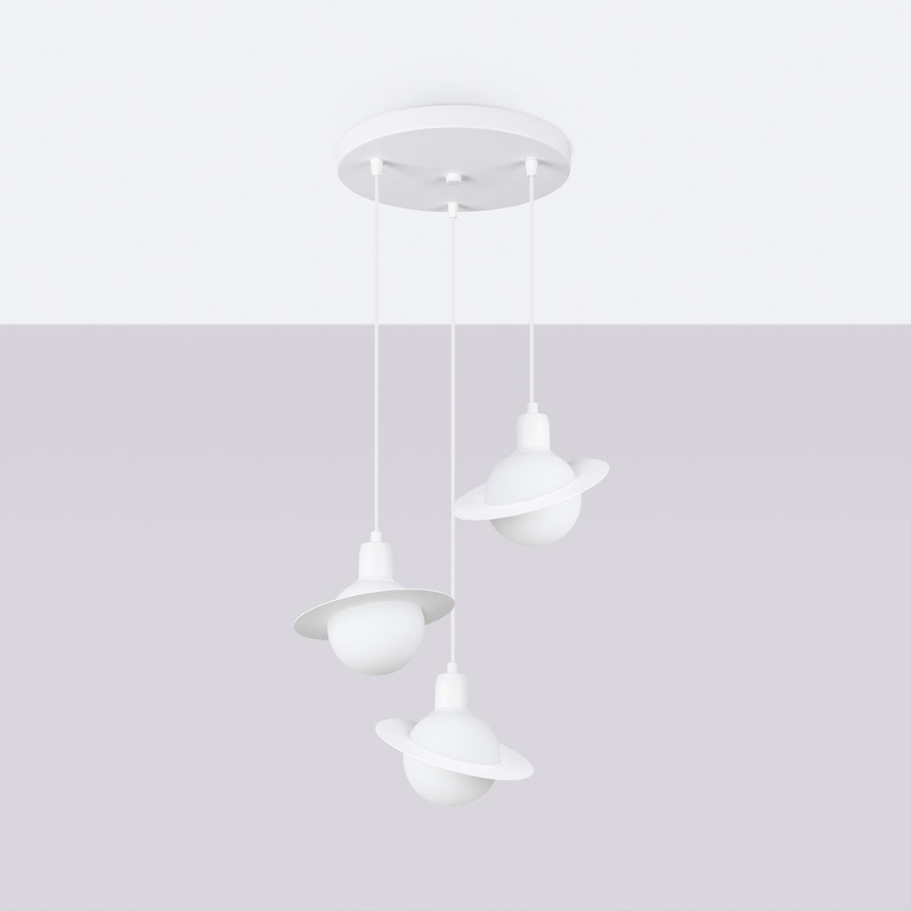 Pendelleuchte HYPERION 3P Weiß Sollux Lighting