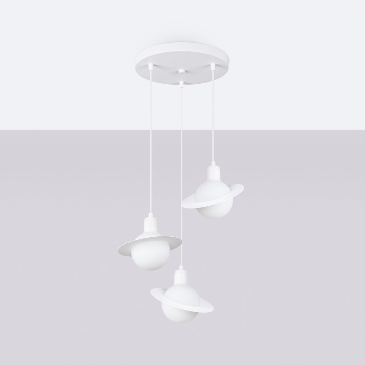 Pendelleuchte HYPERION 3P Weiß Sollux Lighting