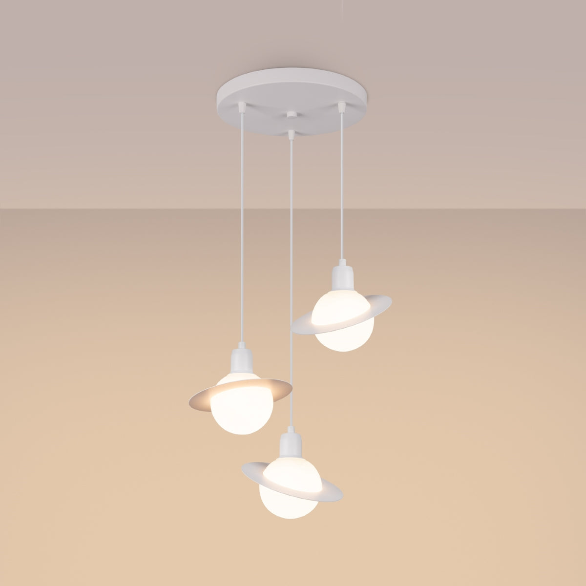Pendelleuchte HYPERION 3P Weiß Sollux Lighting