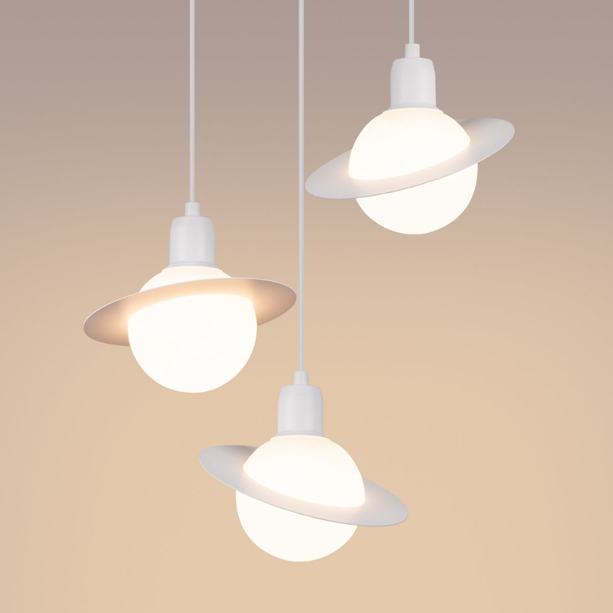 Pendelleuchte HYPERION 3P Weiß Sollux Lighting
