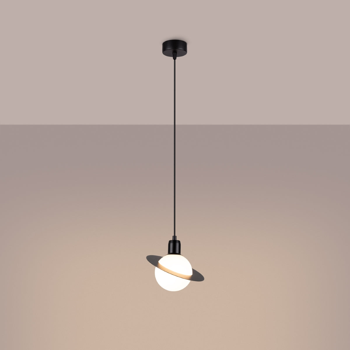 Pendelleuchte HYPERION 1 Schwarz Sollux Lighting
