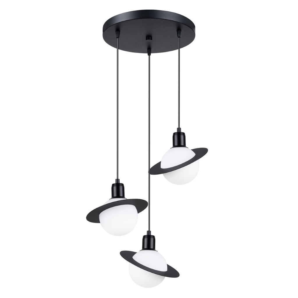 Pendelleuchte HYPERION 3P Schwarz Sollux Lighting