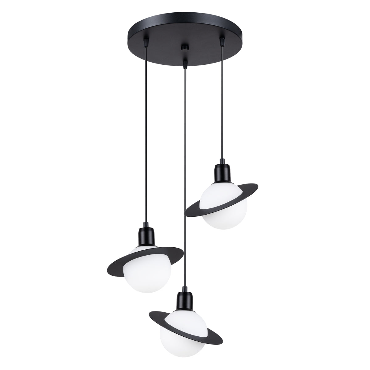 Pendelleuchte HYPERION 3P Schwarz Sollux Lighting