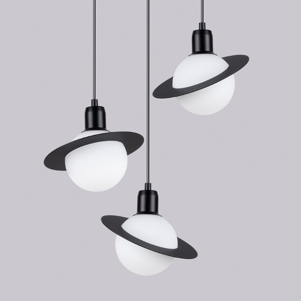 Pendelleuchte HYPERION 3P Schwarz Sollux Lighting