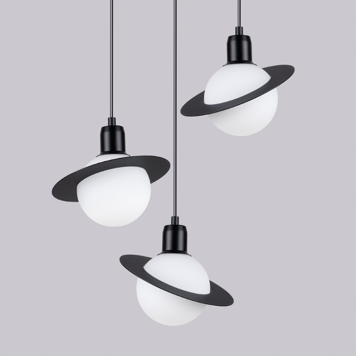 Pendelleuchte HYPERION 3P Schwarz Sollux Lighting
