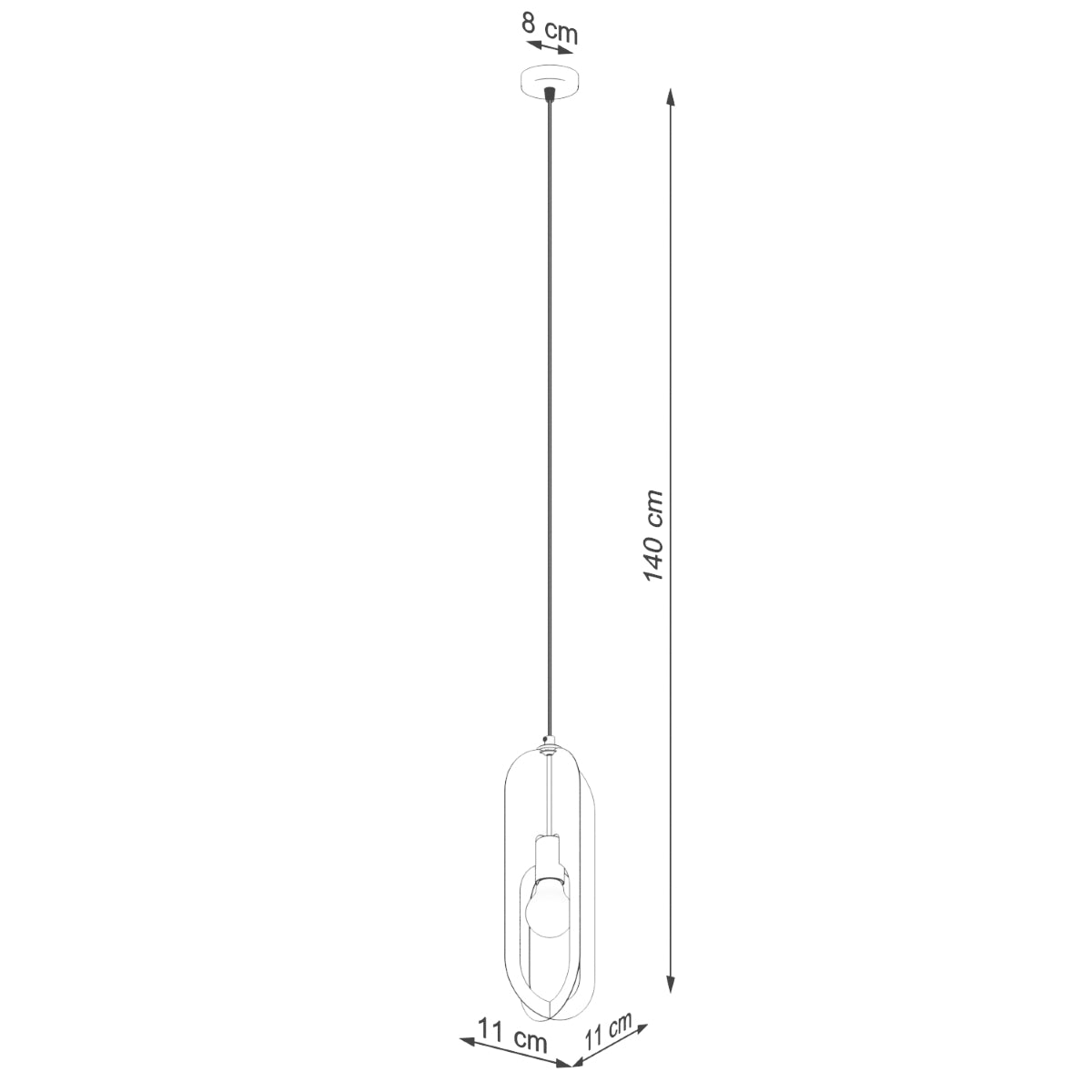 Pendelleuchte NICUS 1 Weiß Sollux Lighting