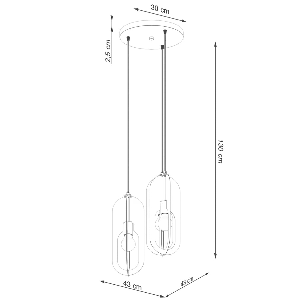 Pendelleuchte NICUS 3P Weiß Sollux Lighting