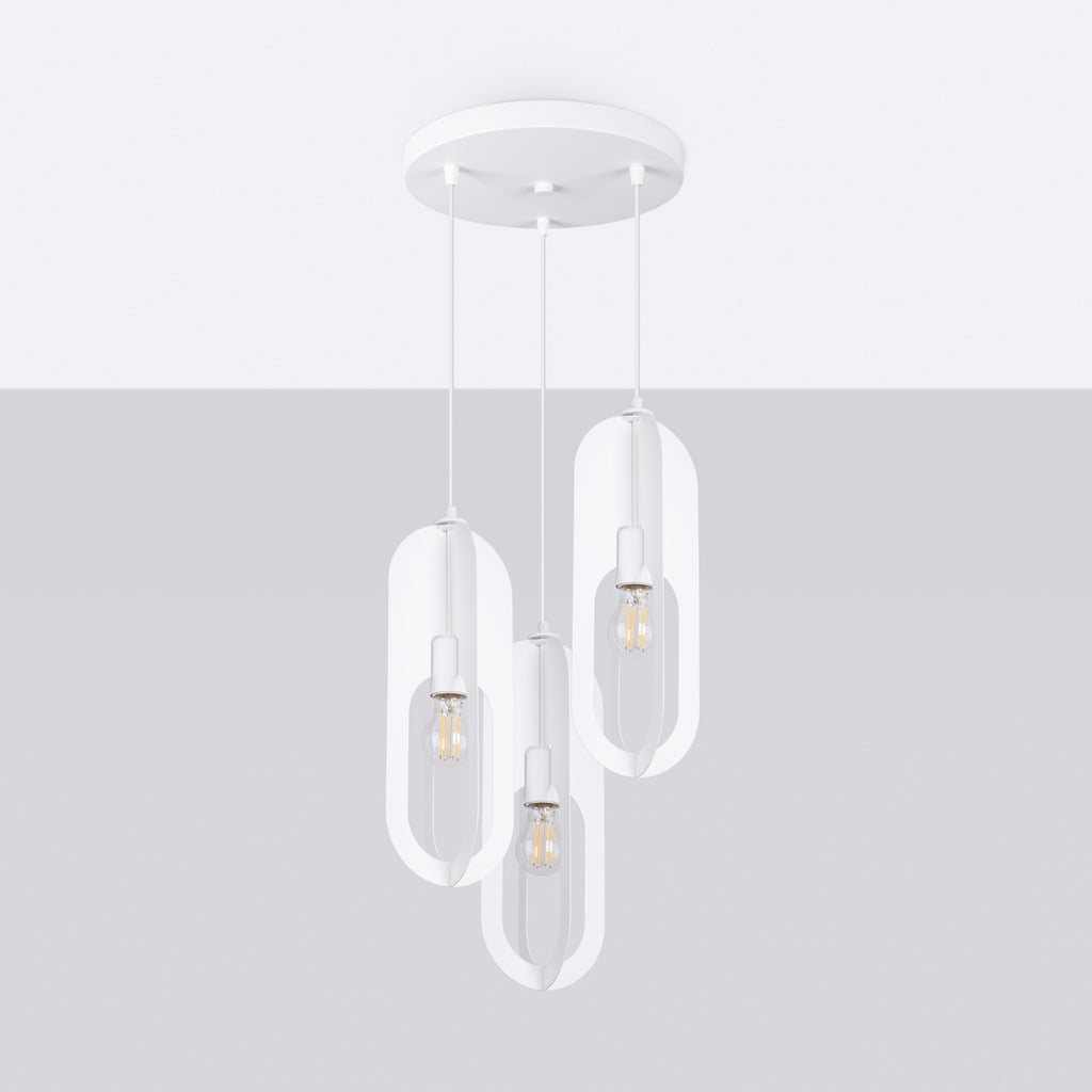 Pendelleuchte NICUS 3P Weiß Sollux Lighting