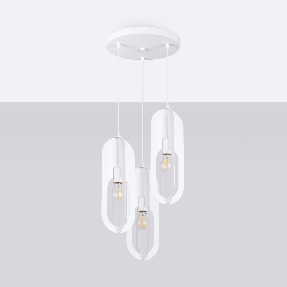 Pendelleuchte NICUS 3P Weiß Sollux Lighting