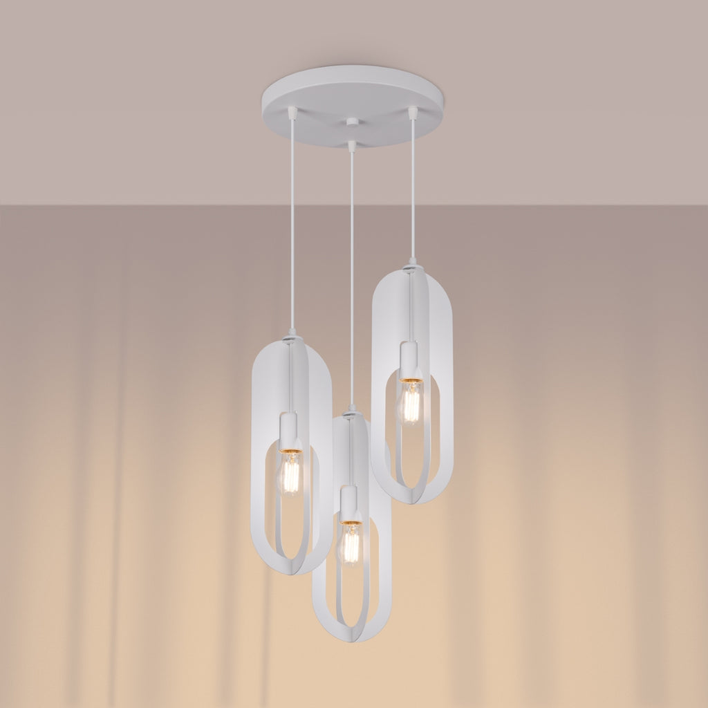 Pendelleuchte NICUS 3P Weiß Sollux Lighting