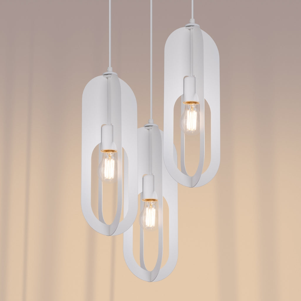 Pendelleuchte NICUS 3P Weiß Sollux Lighting