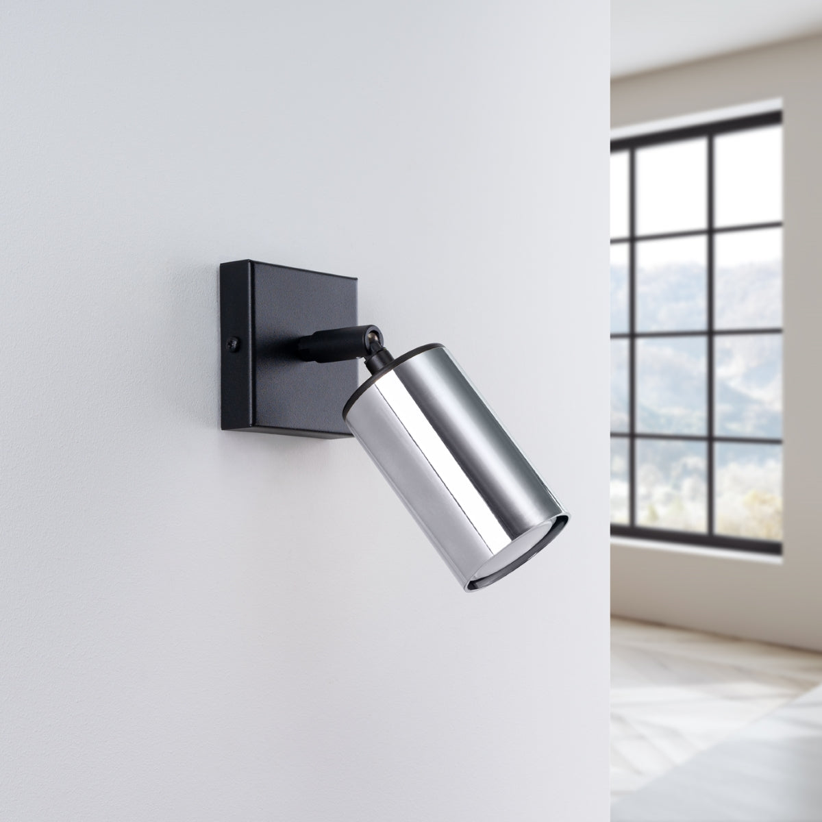 Wandleuchte WINX schwarz & chrom Sollux Lighting
