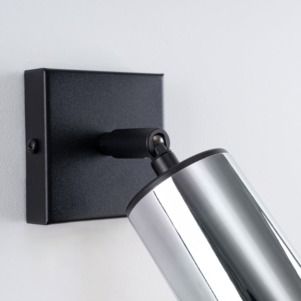 Wandleuchte WINX schwarz & chrom Sollux Lighting