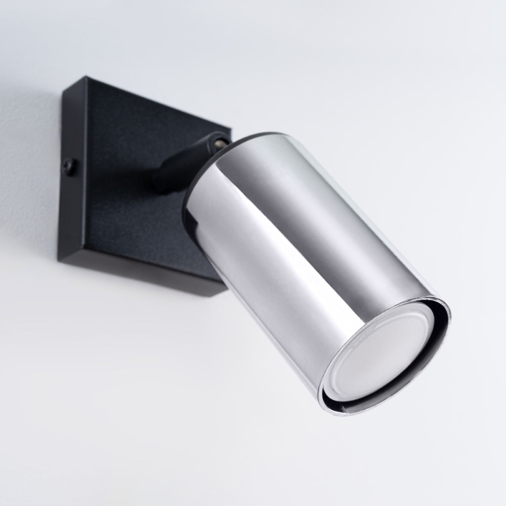 Wandleuchte WINX schwarz & chrom Sollux Lighting