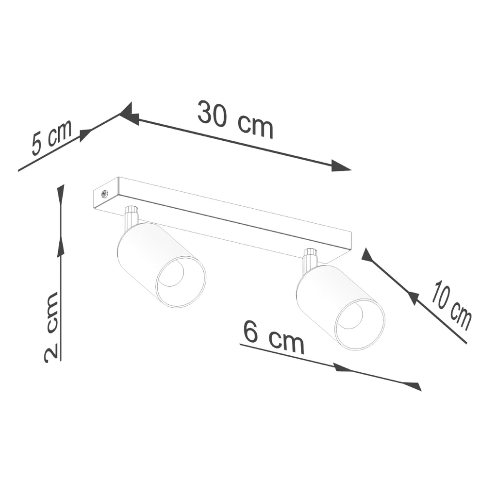Deckenleuchte - Spot - Strahler WINX 2 schwarz & chrom Sollux Lighting