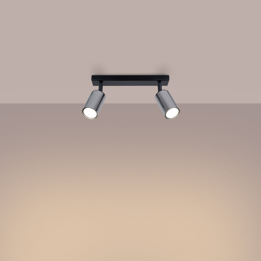 Deckenleuchte - Spot - Strahler WINX 2 schwarz & chrom Sollux Lighting