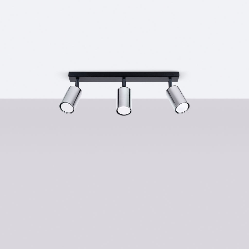 Deckenleuchte - Spot - Strahler WINX 3 schwarz & chrom Sollux Lighting